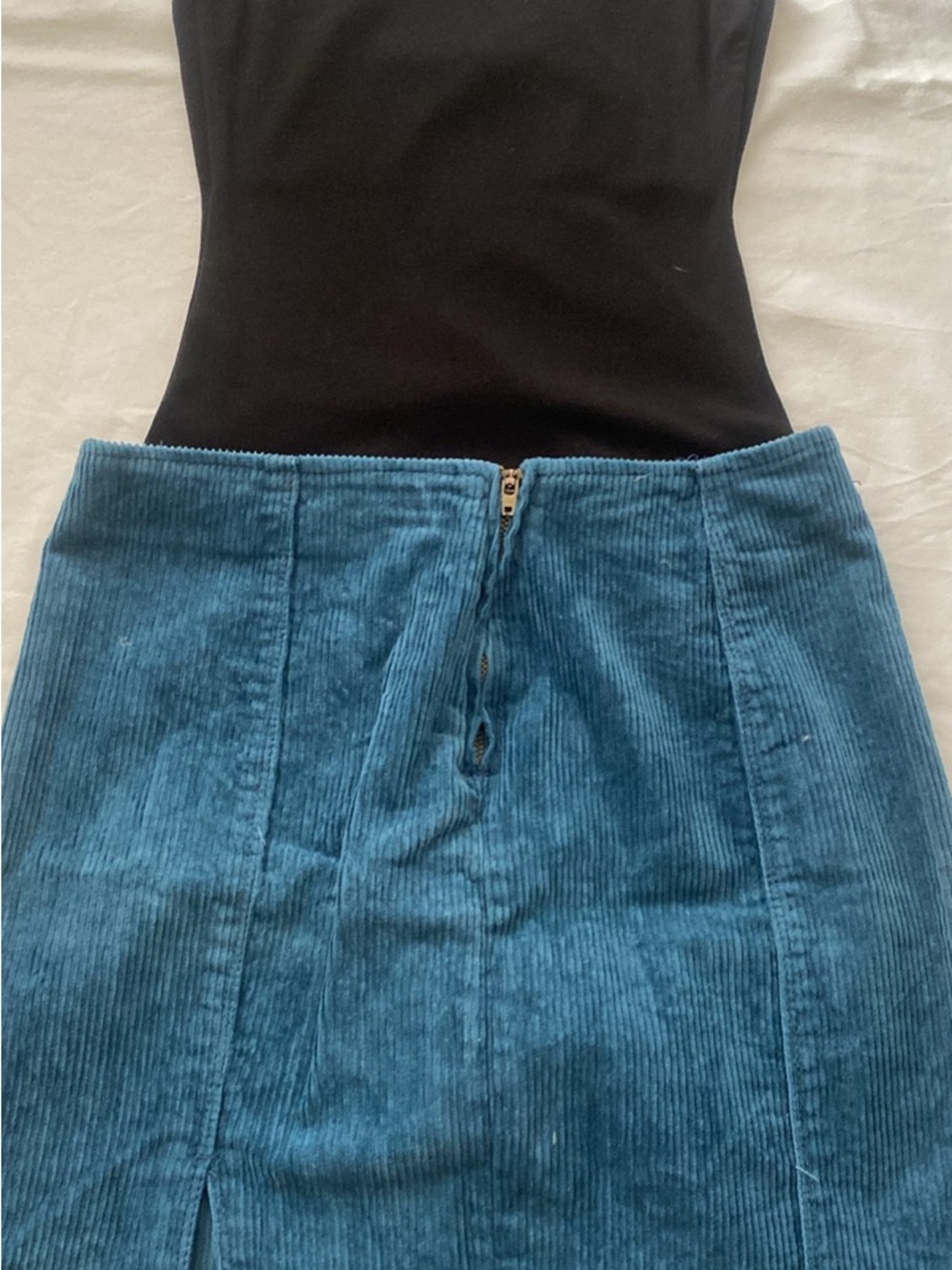 PacSun Teal Blue Corduroy Pencil Skirt